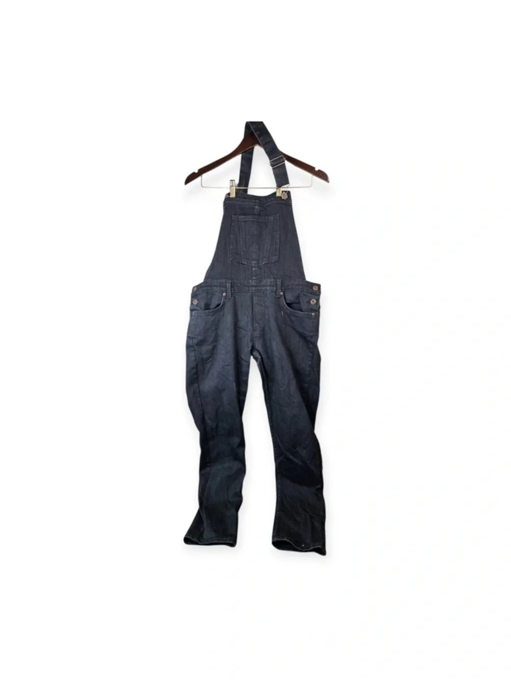 Naked & Famous Japanese Denim | Black Power Stretch Overalls - Size Medium - Picture 2 of 7